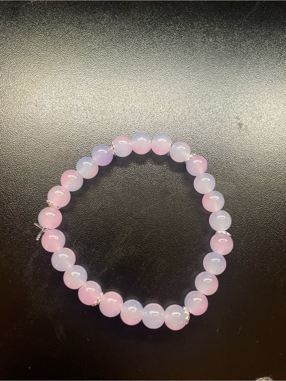 Pink Beaded Stretch Bracelet - Elegant Women's Jewelry
